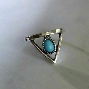 ETERNAL TRIANGLE OF LIFE TURQUOISE NEW SIZE 7 RING